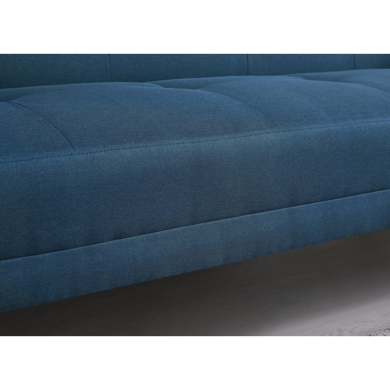 Canapé scandinave convertible 3 places en tissu bleu canard VANSO