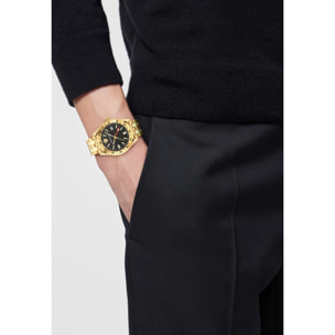 Versace Reloj Analógico De Cuarzo. Greca Time Gmt