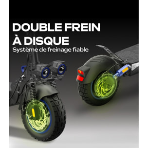 Trottinette Électrique UrbanGlide eCross ONE Bleu – 48V 10,4Ah – Autonomie 50km – Tout-Terrain