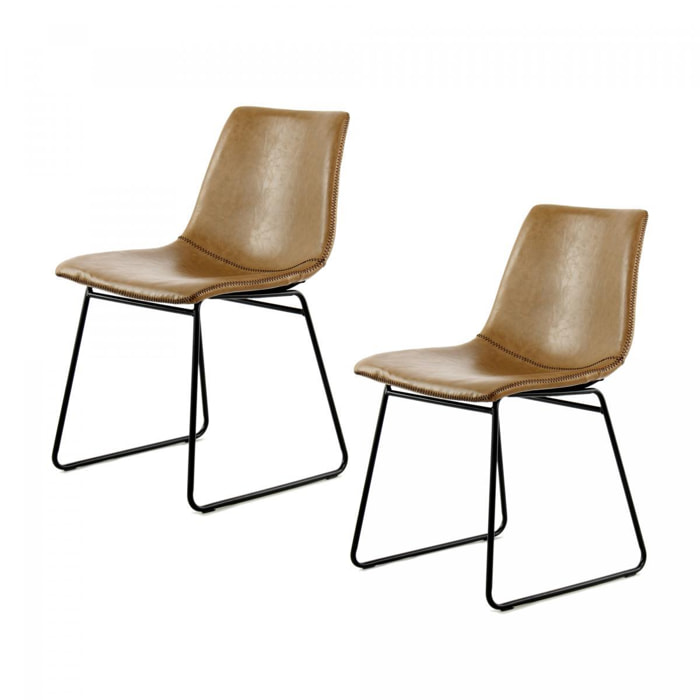 Lot de 2 chaises BILI Partiellement fabriqué à la main