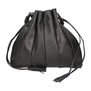 Borsa a spalla da donna - Modello Nunzia - Vera pelle - 30.0 x 33.0 x 7.0 cm