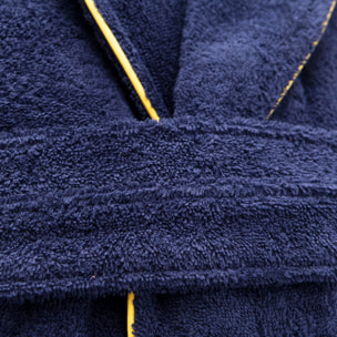 Albornoz s/m 420gsm 100% algodon c/ logo bordado azul marino core benetton