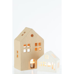 J-Line bougeoir Maison Agra - aluminium - blanc