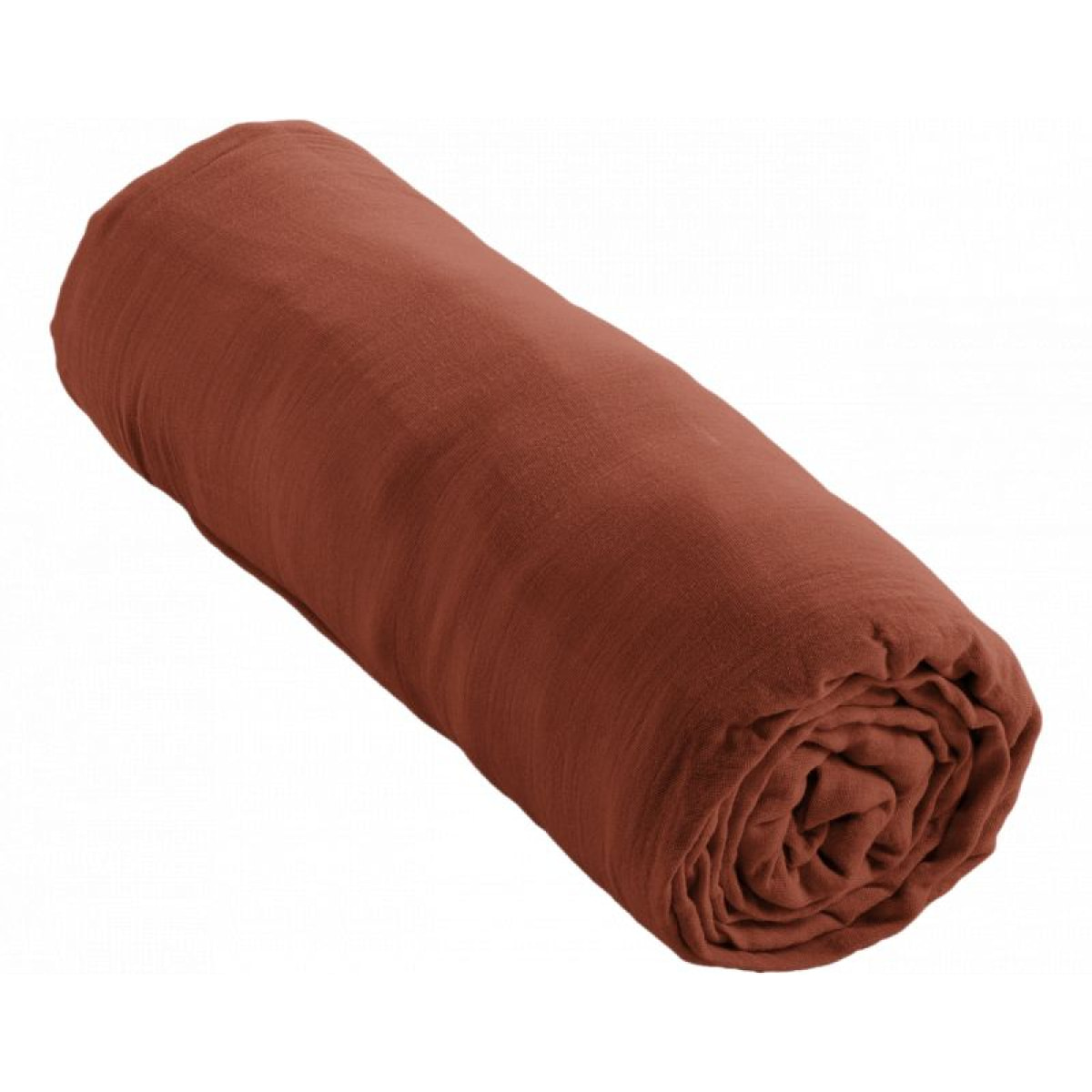 Drap housse "Gaïa" "Gaze de Coton" - Gaïa Terracotta