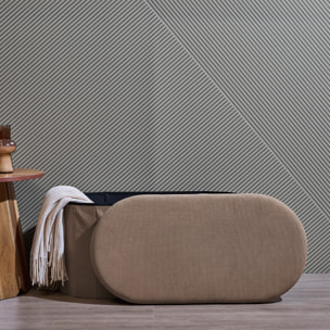 Coffre Banc Pliable - HOME DECO FACTORY - Jules - Tissu Côtelé - Marron