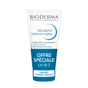 Atoderm - Crème mains & ongles Ultra Nourrissante Lot de 2 x 50 ml