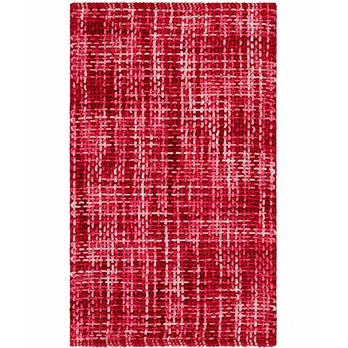 Tappeto bagno CRAZY ROSSO in microfibra misto cotone, morbido antiscivolo lavabile in lavatrice, tappetino lavabo sanitari bagno