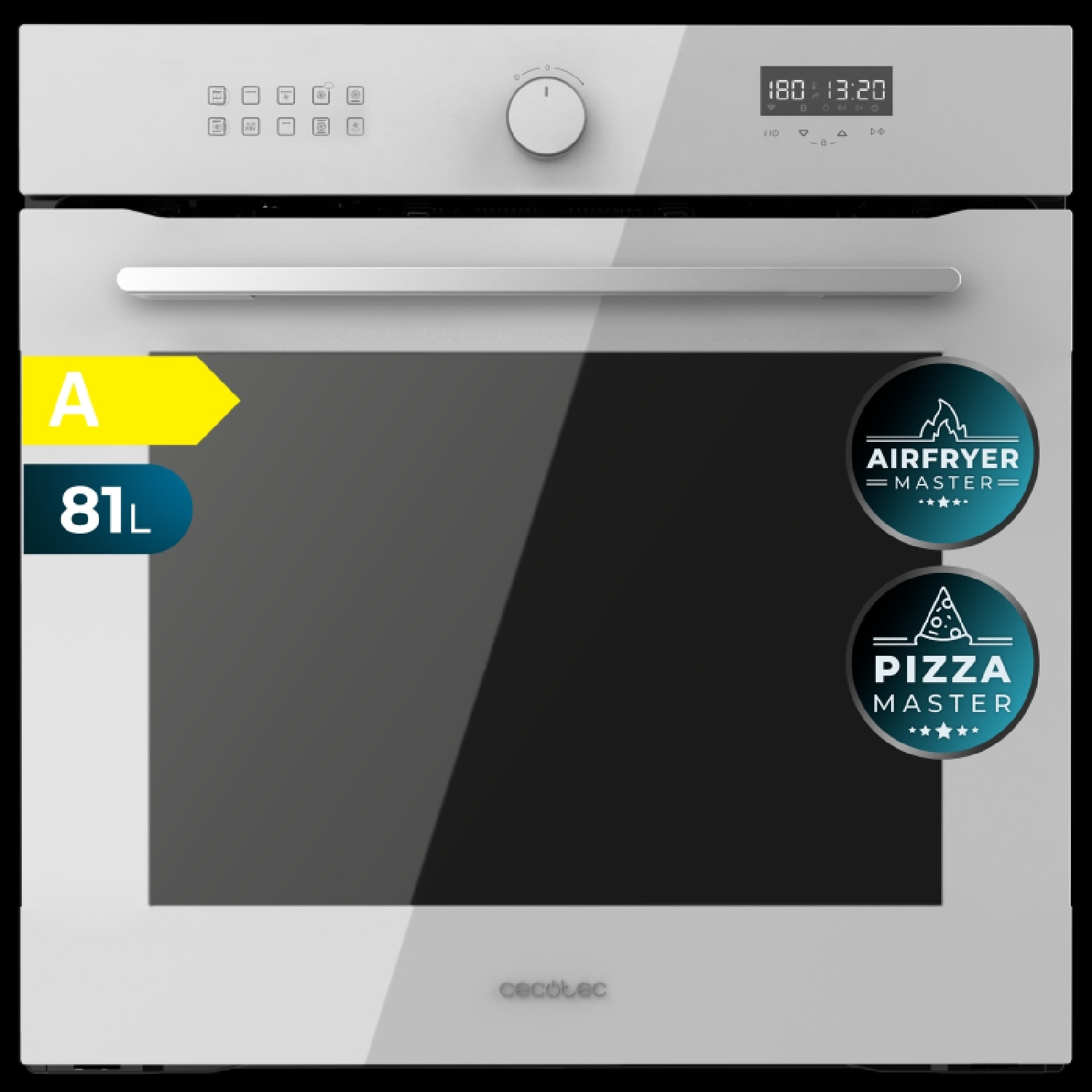 Horno Integrable Multifunción 60cm Bolero Hexa AF316000 Glass White A. 3400W, 81