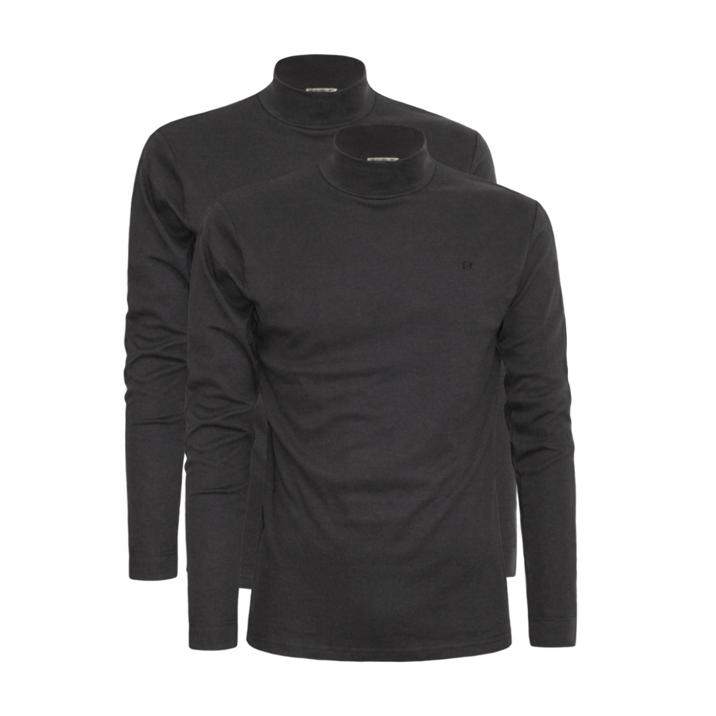 2 Maglie lupetto Uomo Caldo Cotone Nottingham, Art. NOTLPUDI Grigio Scuro