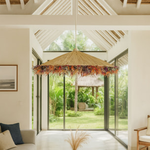 Suspension en raphia coloré d70cm BELAGA