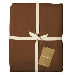 Set de 2 taies d'oreiller unies à volant, COTON LAVÉ