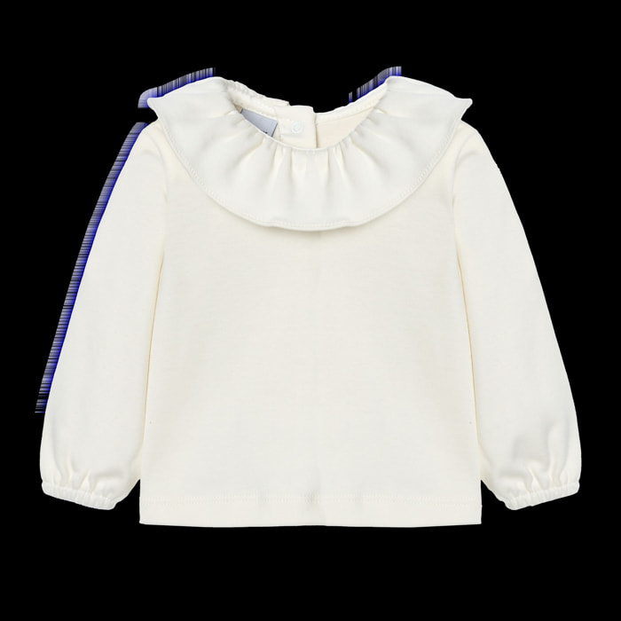 Camiseta C/Volante M/Larga Verde Claro 654 Talla 9 Meses