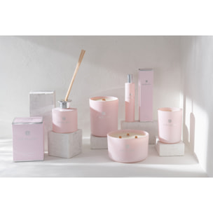 J-Line bougie parfumée Excellent - Rose Chamapgne - verre - rose – large – 40H