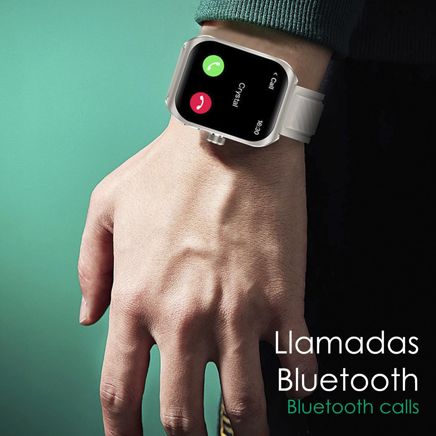 DAM Smartwatch Z88 Pro doble pulsera. Funciones outdoor, llamadas BT, notificaciones push. Funciones deportivas + salud. 5,2x1,2x4,1 Cm. Color: Azul Oscuro