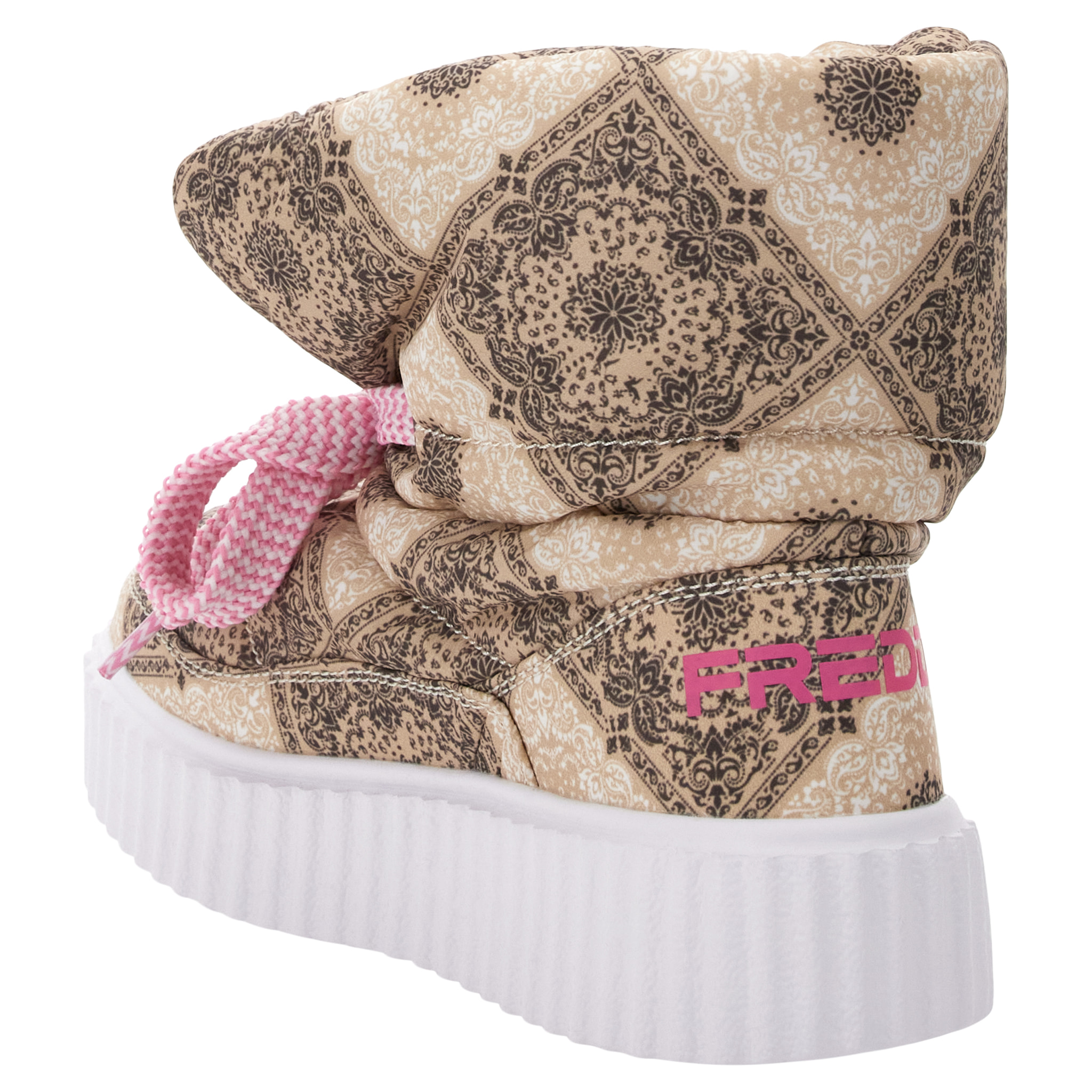 Puff Boot stampa fantasia con imbottitura in pile