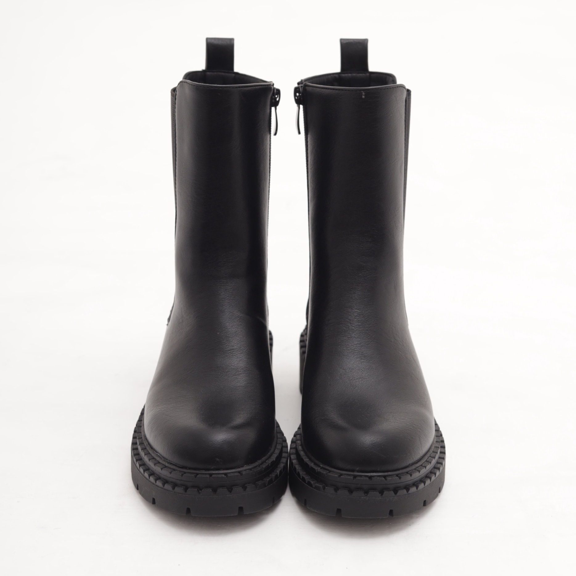 STIVALETTO ELASTICO E ZIP NERO