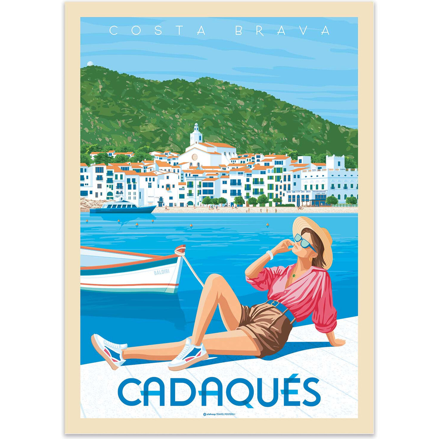 Affiche - Cadaques Costa Brava Espagne - Olahoop Travel Posters