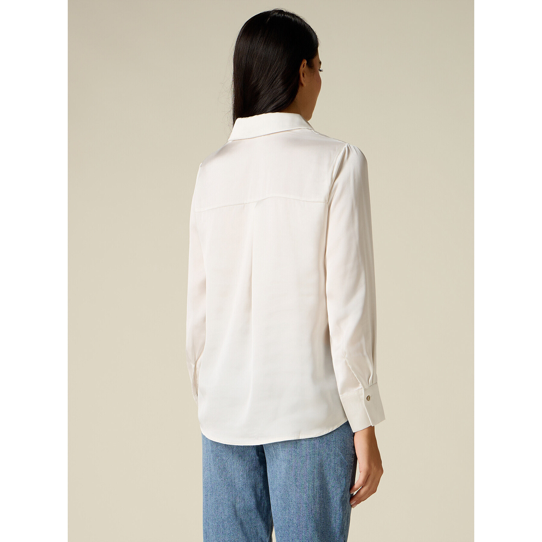 Oltre - Camicia in raso - Bianco