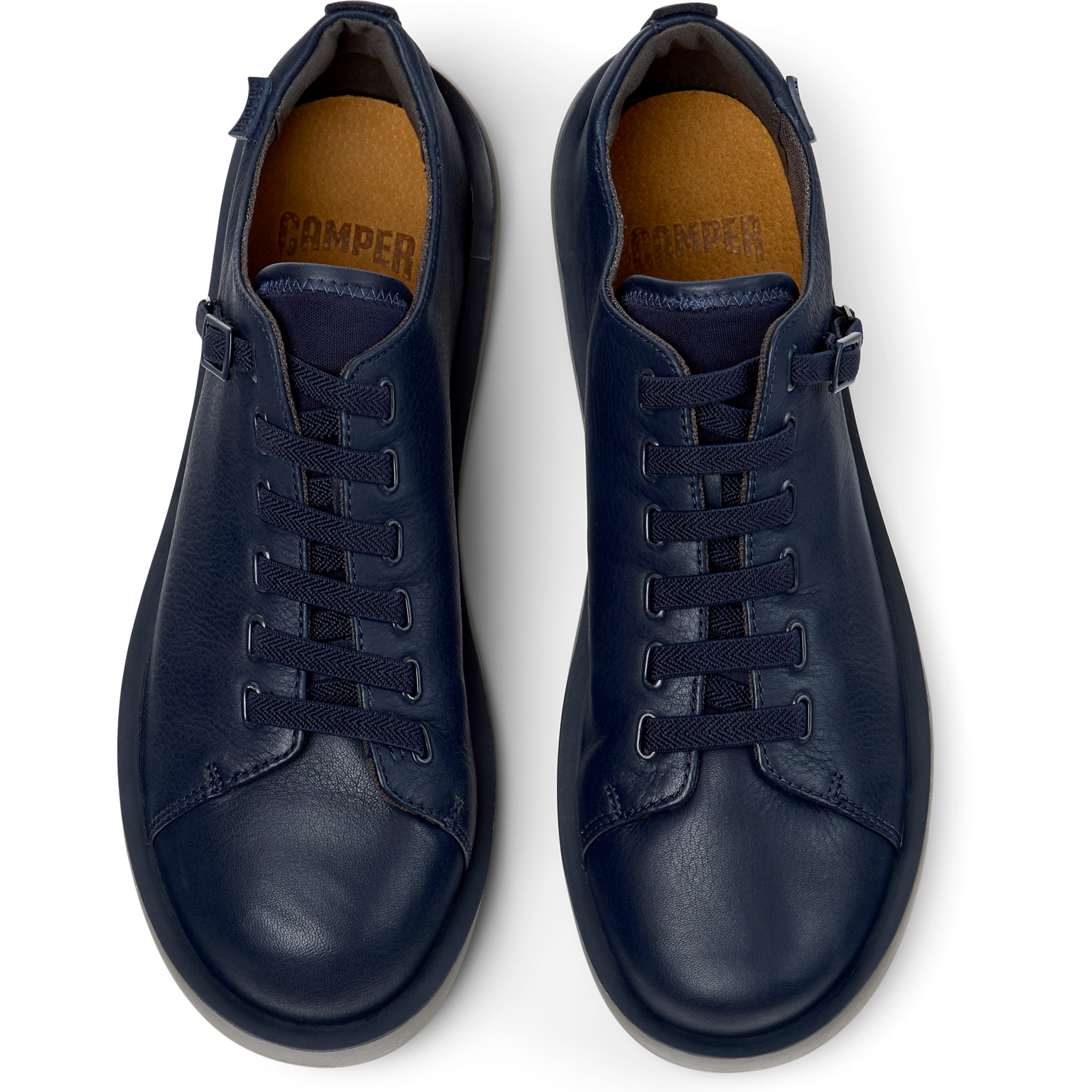 Scarpe stringate - CAMPER Wagon - Blu - Pelle liscia