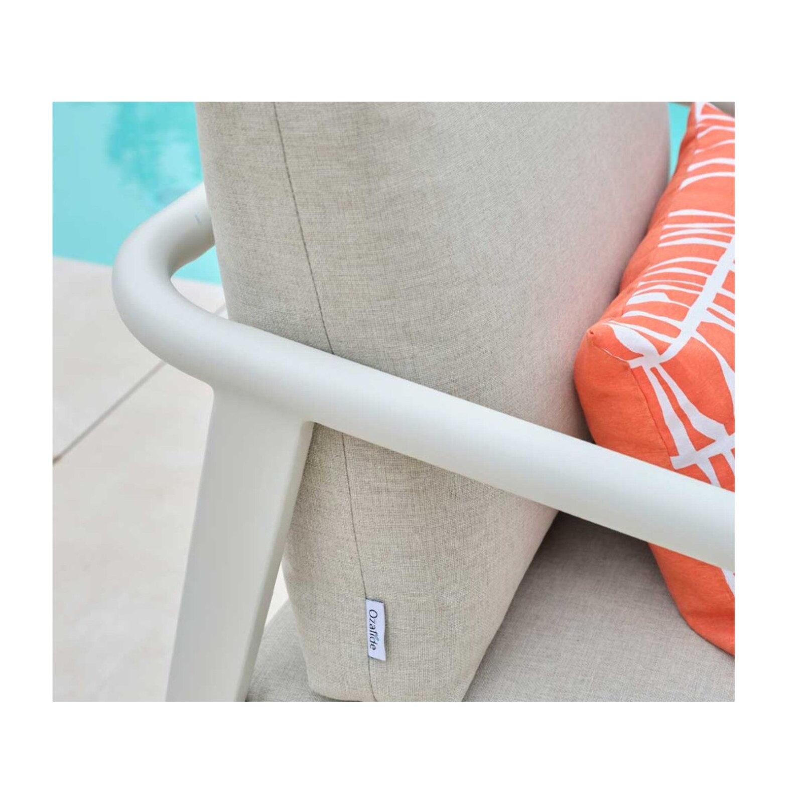 Salon de jardin en aluminium - 5 places - FONTANA BLANC