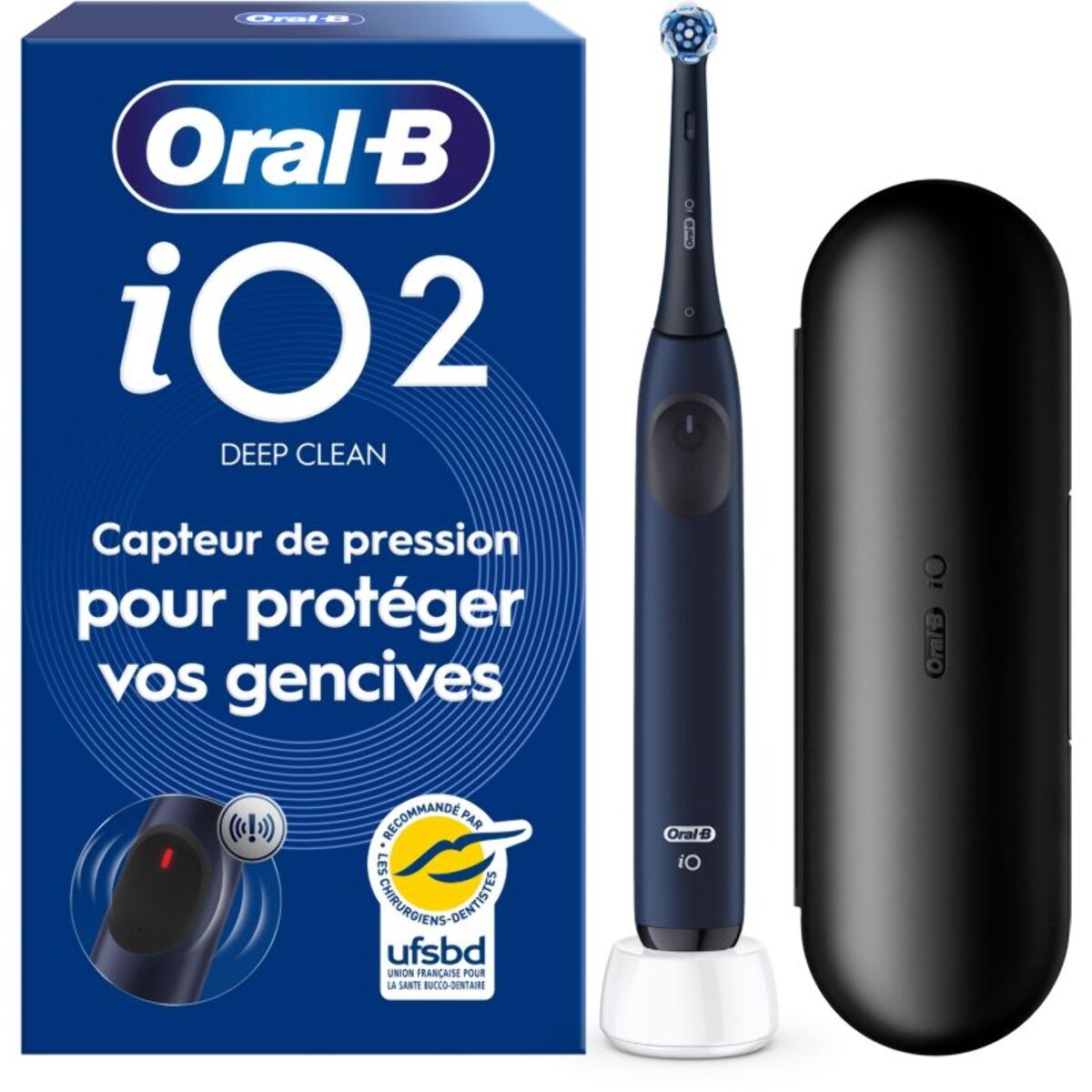 Brosse à dents électrique ORAL-B iO2 Marine Blue Deep Clean + Travel Case