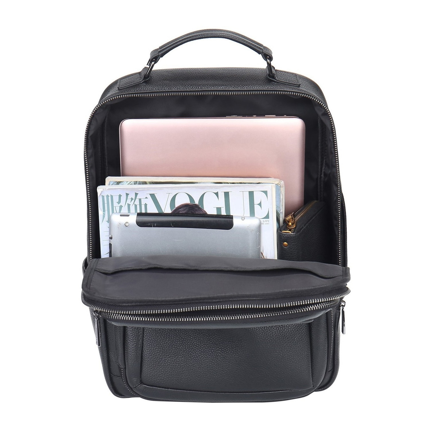 Zaino unisex in vera pelle - Modello False - Casual - 42.0 x 30.0 x 13.0 cm