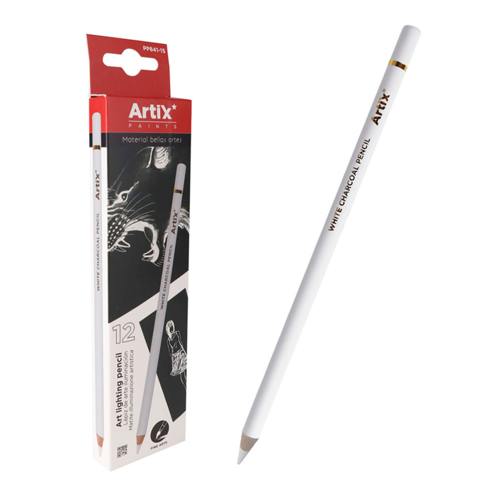 PACK 12 Pz. MATITA DI CARBONCINO BIANCA