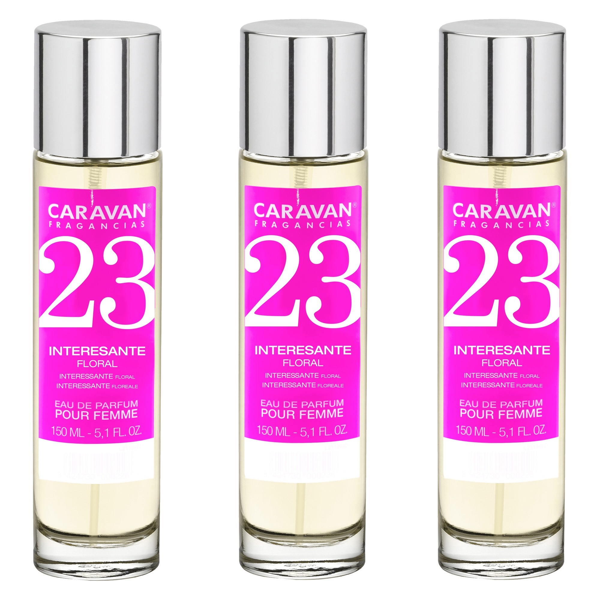 Caravan fragancias set de 3 frascos perfume de mujer nº23, de 150 ml