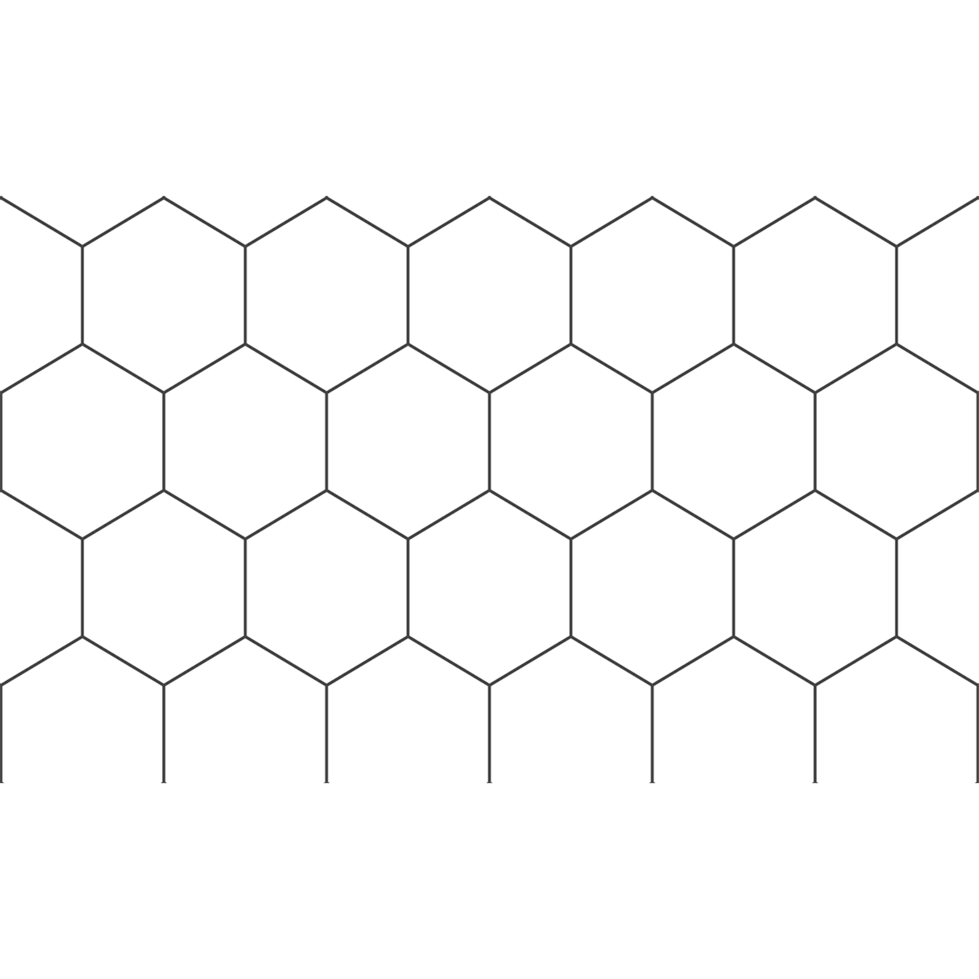 Sticker Sol avec laminat de Protection en Plastique Anti-dérapant | Stickers adhésif Sol - CARRELAGES BLANC DESSIN DES HEXAGONES - 1 sticker