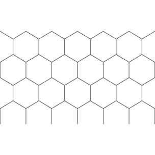 Sticker Sol avec laminat de Protection en Plastique Anti-dérapant | Stickers adhésif Sol - CARRELAGES BLANC DESSIN DES HEXAGONES - 1 sticker