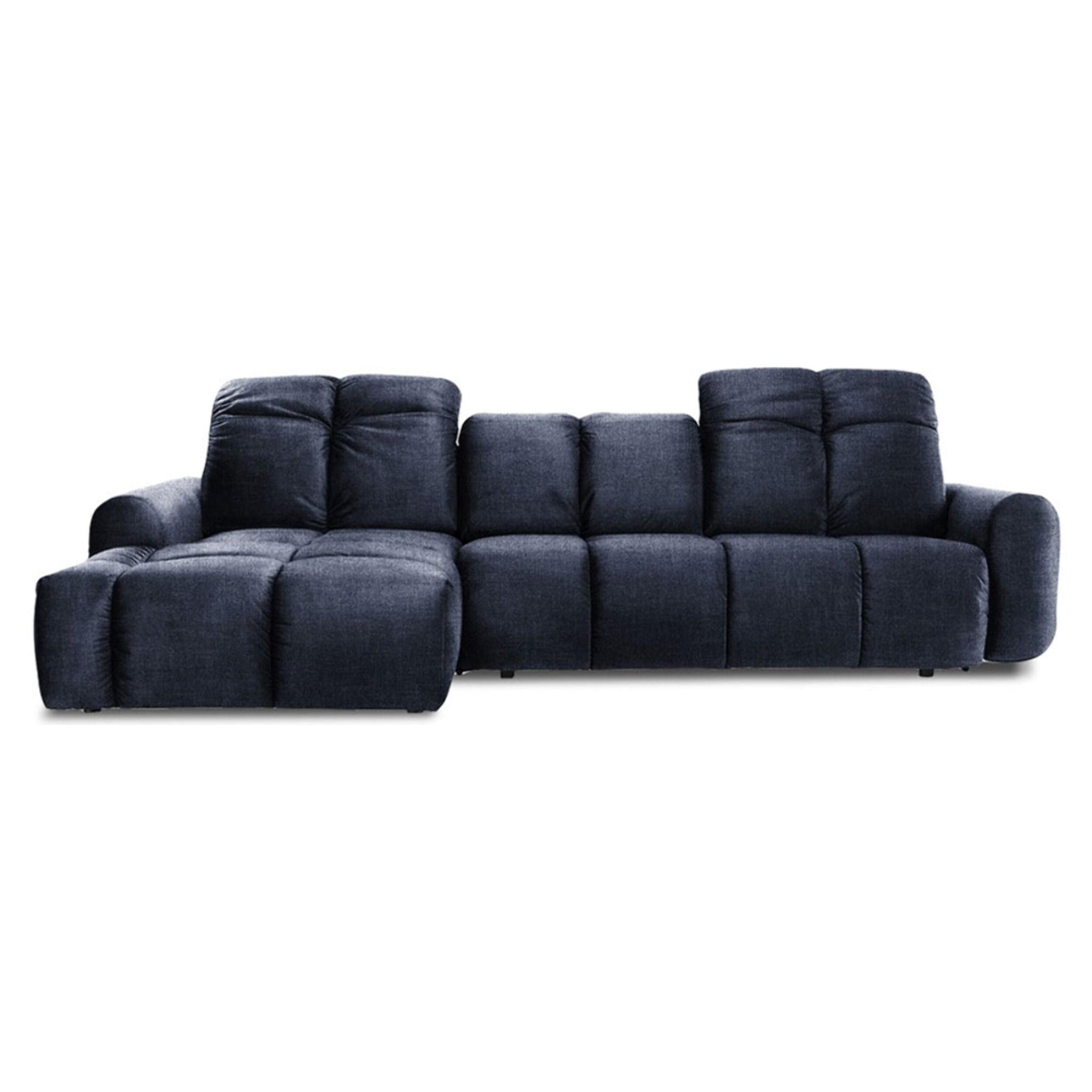 Canapé d'Angle Gauche Tissu Anacapri, 3 Places, Repose-têtes Ajustables, Style Contemporain