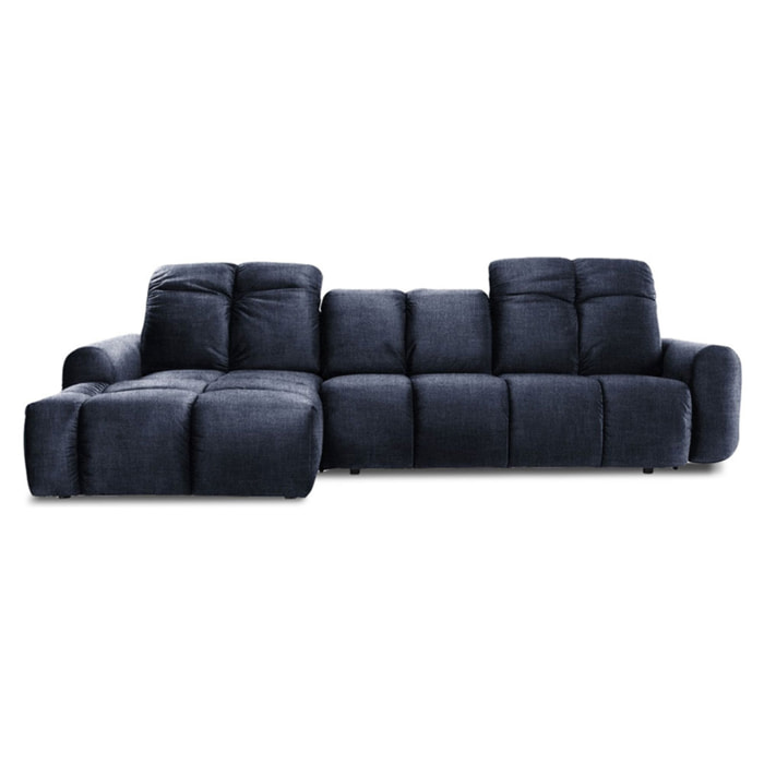 Canapé d'Angle Gauche Tissu Anacapri, 3 Places, Repose-têtes Ajustables, Style Contemporain