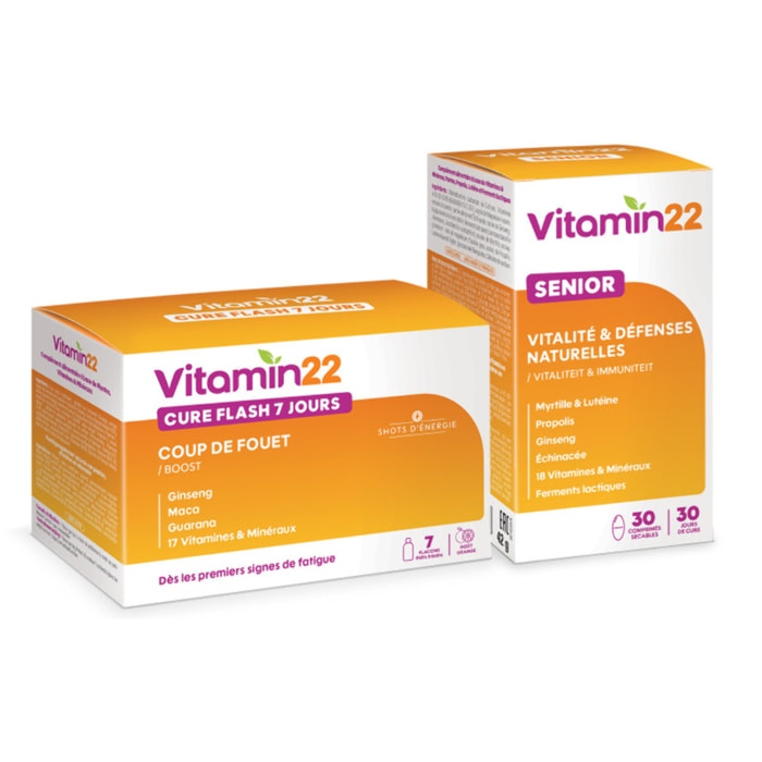 VITAMIN'22 - Programme Vitaminé  Senior - Cure  élaborée pour répondre aux besoins spécifique des 50 ans et plus - Soutien du confort visuel, mémoire, capital osseux