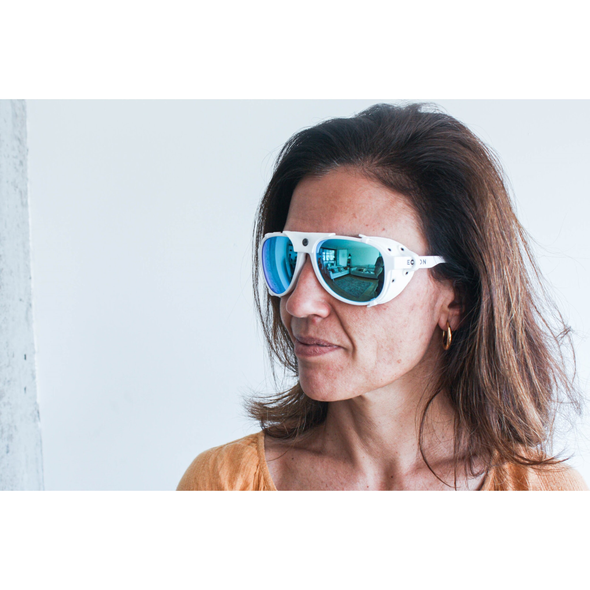 Gafas de sol OCEAN MAUI - montura blanca / lentes Revo azules