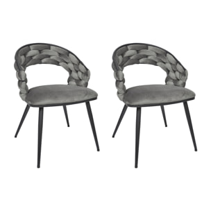 Chaise Sawyer Gris - Lot De 2