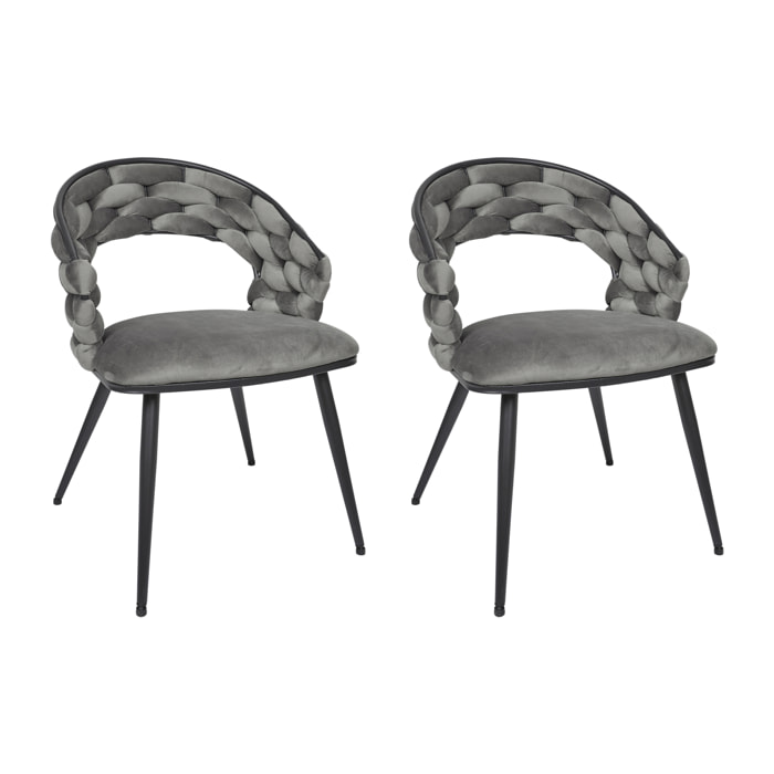 Chaise Sawyer Gris - Lot De 2