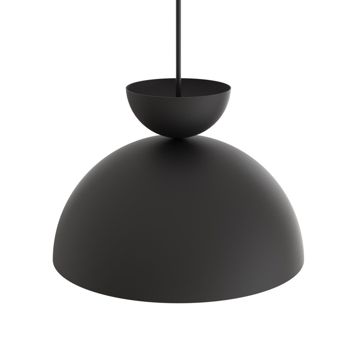 Lampada a sospensione LUNARO in acciaio nero opaco