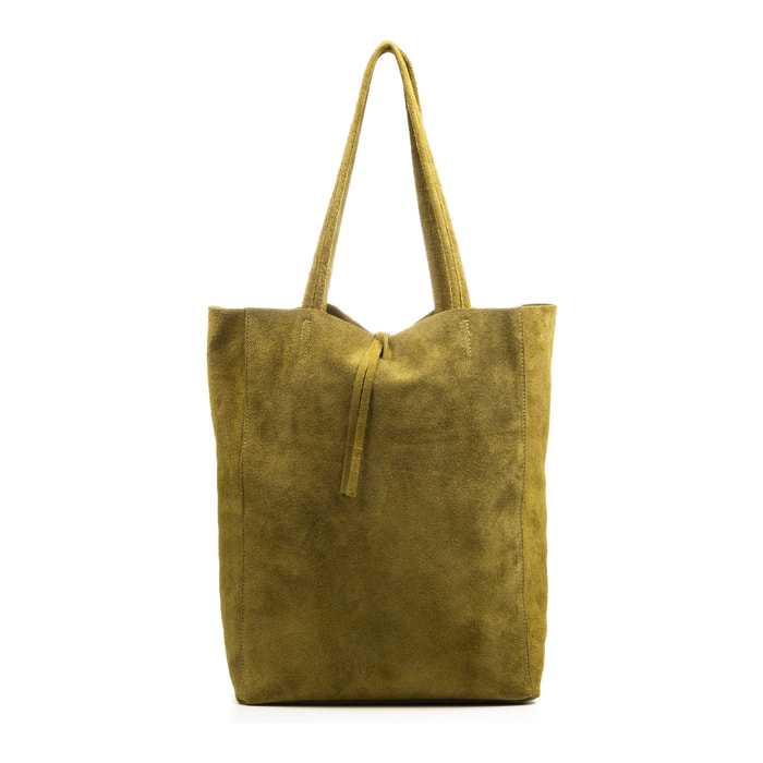 Sefora Borsa Shopper Donna.Pelle autentica Camoscio
