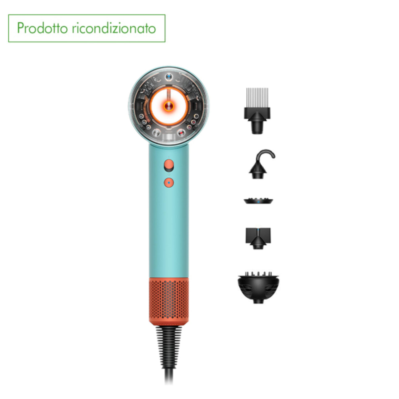 Phon Asciugacapelli Dyson Supersonic Nural™ (acquamarina/tangerine) | Ricondizionato