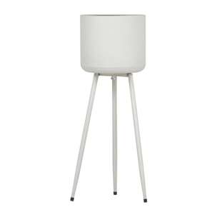 Plantero Metal Blanco 23x23x65 Cm