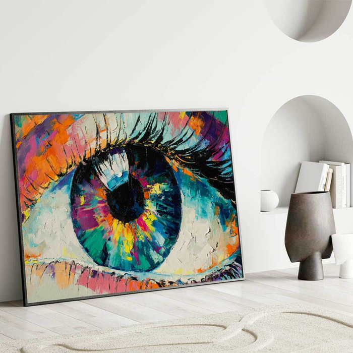 Affiche encadrée regard artistique abstrait Affiche + cadre en métal - Noir