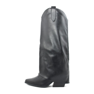 Stivali Texani Donna colore Nero-Altezza tacco:7cm