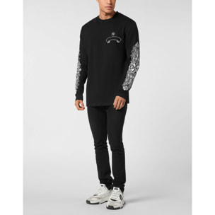 PHILIPP PLEIN T-Shirt Round Neck Ls CHROME