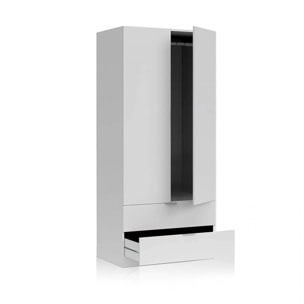 Armario Lark 2 Puertas 2 Cajones Blanco