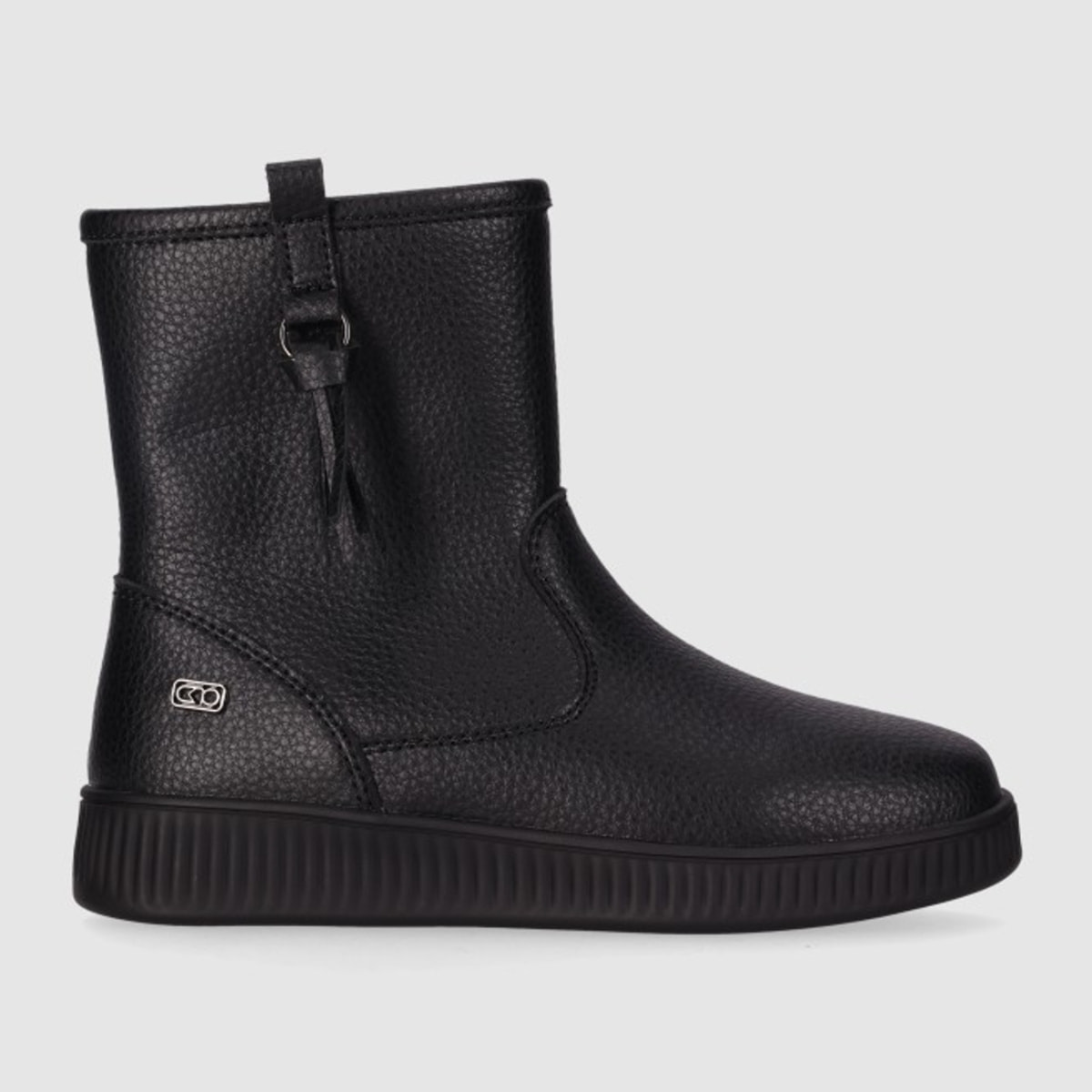 Botines de Piel - Negro - Tacón: Bajo