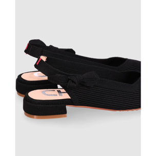 Zapatos de Tejido - Negro - Tacón: 3 cm