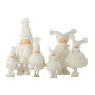 J-Line figurine de Noël Ange Coeur - textile - blanc - large - 2 pièces