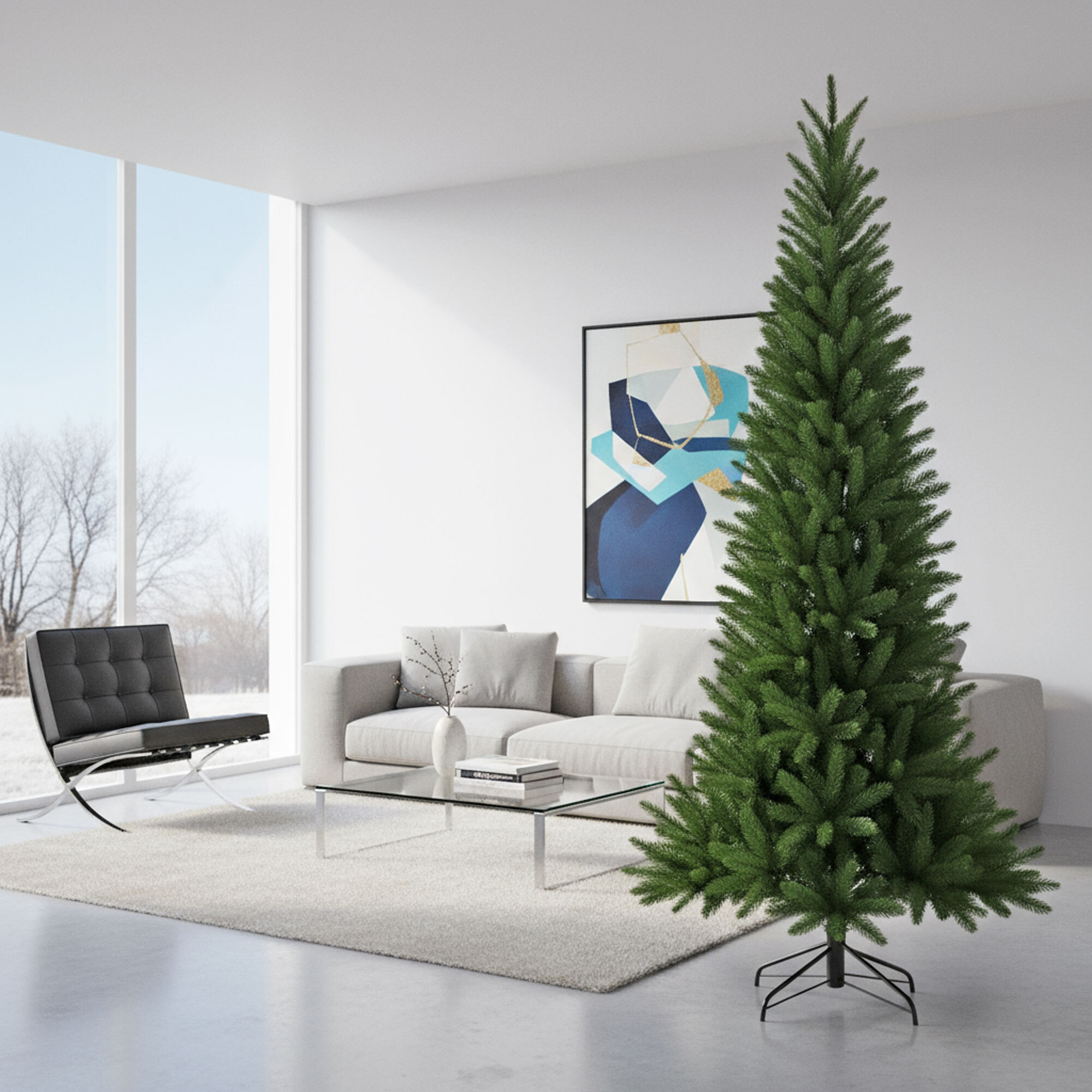 Sanoma - Albero di Natale Tradizionale in PE e PVC Ø119x240H cm, 1408 Punte