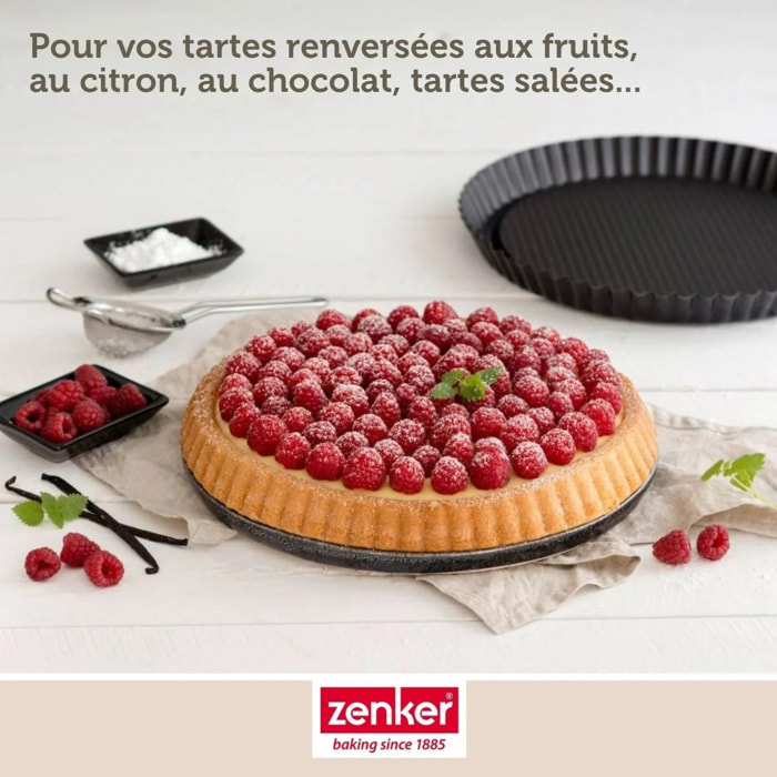 Moule à tarte renversée 28 cm Zenker Black Metallic
