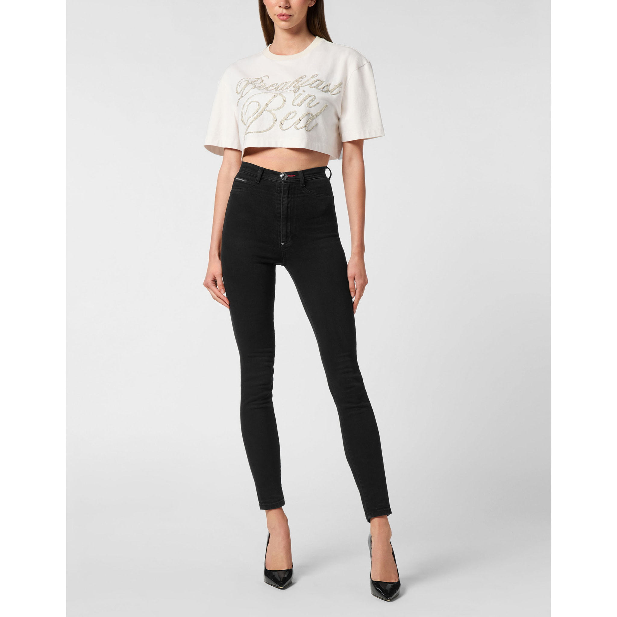 PHILIPP PLEIN Camiseta Cuello Redondo Ls CRYSTAL